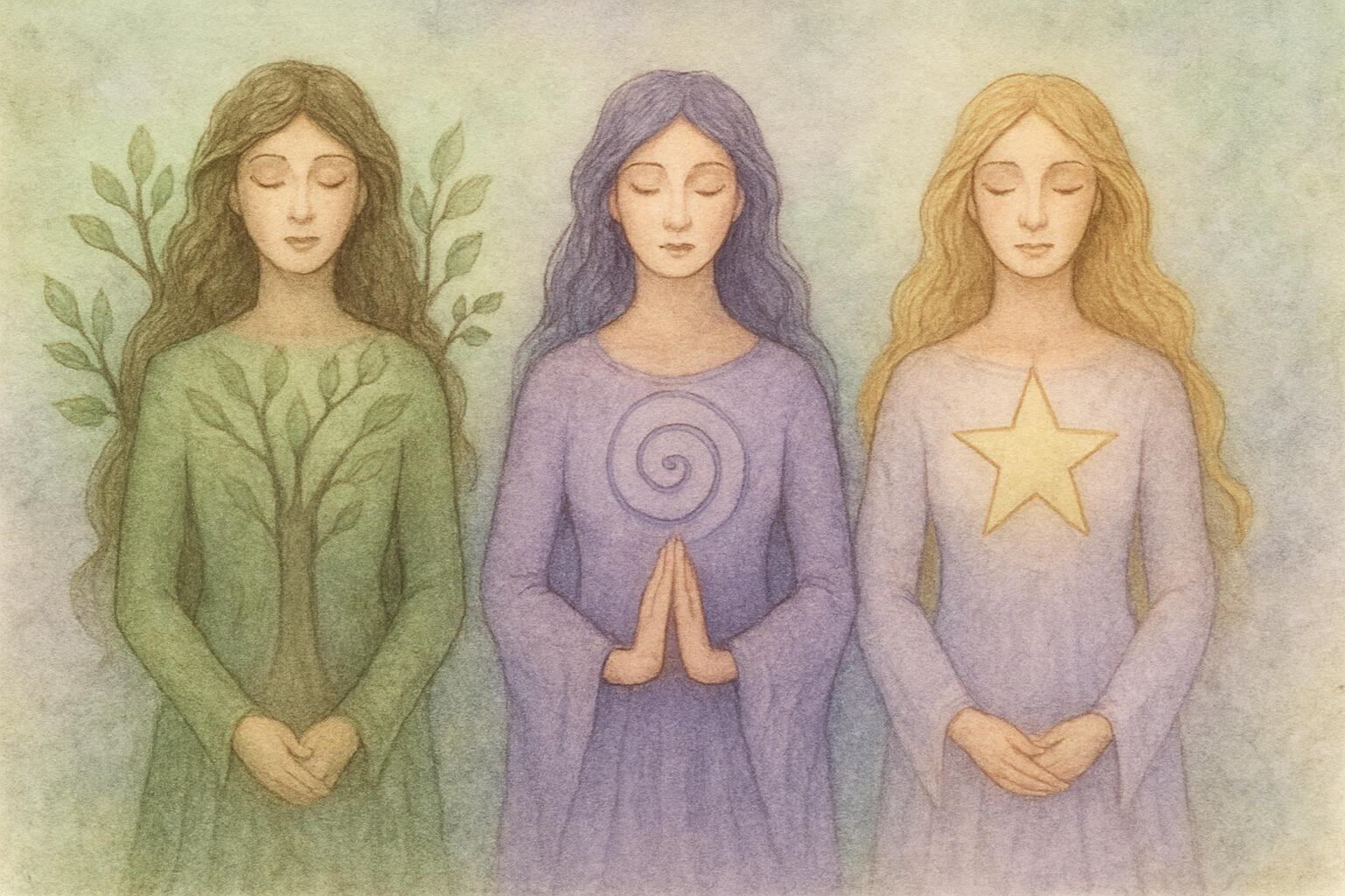 Las 3 Voces Mujer Árbol, Mujer Espiral, Mujer Estrella